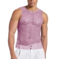 thumbnail image 6 of Purcolt Mens Rhinestone Fishnet Mesh Tank Tops Trendy Casual Crewneck Sleeveless Shirts Lightweight Trendy Slim Fit Party Club Vest, 6 of 8