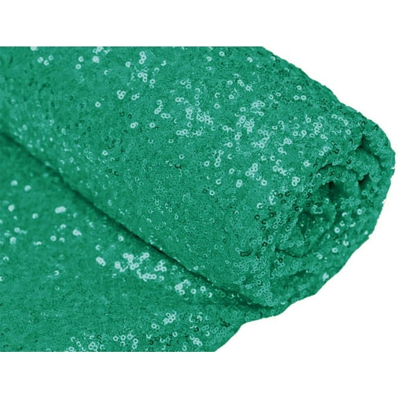 DECORATIVE SILK INC. Sparkly Glitz Sequins Beaded Fabric 54" Wide 100% Polyester By The Yard( KELLY GREEN )