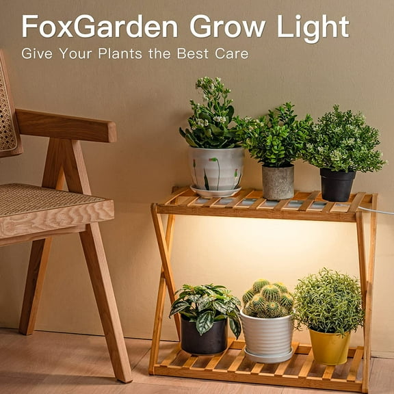 FGERFE-Grow Light Strip for Indoor Plants, Full Spectrum 192 LED Bright Grow Lamp with Auto On/Off Timer 4/8/12H, 10 Dimmable Brightness, 2 Packs
