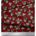 thumbnail image 3 of Soimoi Tissu en Rayonne Feuilles & Roses Imprimé Floral 1 Yard 56 Pouces de Large, 3 of 3