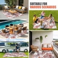 thumbnail image 5 of Outdoor Rug 3x5 ft Red Dandelion Outdoor Large Area Rug Non Slip Rubber Spring Bloom Flowers Front Door Mat RV Rug Camping Carpet Patio Outdoor Rugs for Backyard Balcony Deck Porch Indoor, 5 of 9