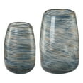 thumbnail image 3 of Uttermost Aurora Swirl Glass Vases in Blue (Set of 2), 3 of 4