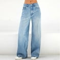 thumbnail image 4 of Pntutb Best Womens Pnats Mid Ripped Denim Frayed Hem Casual Jeans Denim Trousers, 4 of 6
