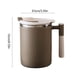 thumbnail image 3 of Taza de café aislada de acero inoxidable 450ML | Taza de viaje térmica de doble capa con tapa y asa | A prueba de fugas, duradero, color beige caqui | Vasos para el hogar y la oficina al aire libre, 3 of 7