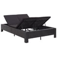 thumbnail image 5 of vidaXL Chaise Longue 2 Personnes avec Coussin Noir en Résine Tressée, 5 of 5