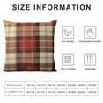 thumbnail image 5 of GOSMITH  Decorative Pillow Covers Check Buffalo Plaids Pillowcases Tartan Rustic Farmhouse Square for Christmas Decor Bench Sofa Couch Car Bedroom Red and Tan, 5 of 5
