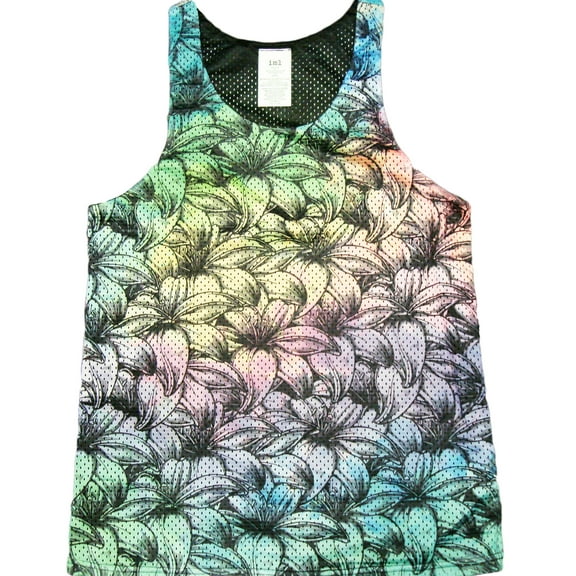 Flowers Leaves Print Tank Top