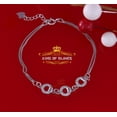 thumbnail image 5 of King of Bling's 925 Silver Men's/Womens Bracelet White with Cubic Zirconia Stone Size 7 Inch, 5 of 9