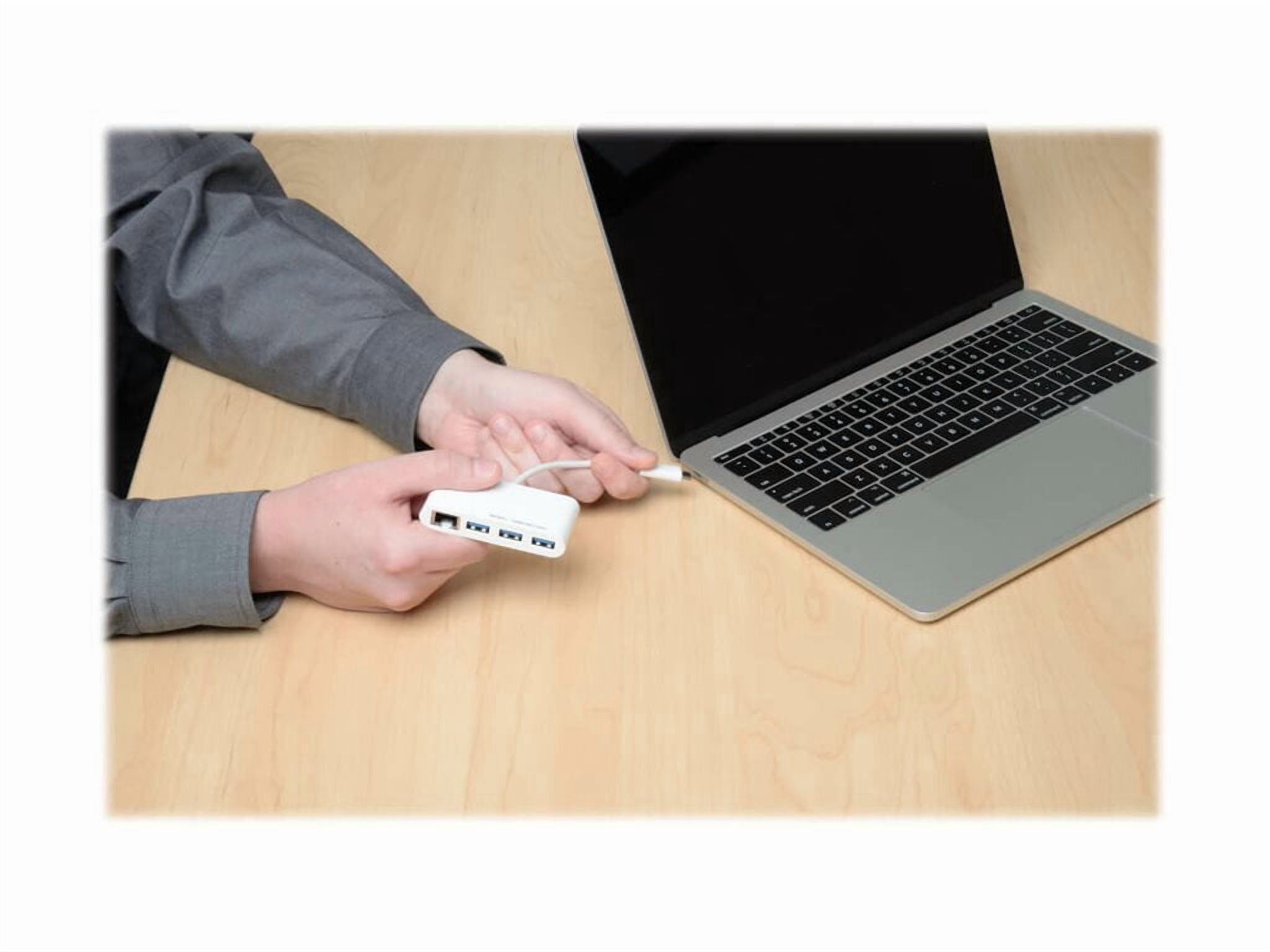 Tripp Lite 3-port Usb-c To Usb-a Hub Portable W/ Gigabit Ethernet Port Rj45 - Hub - 3 X Usb 3.1 - Desktp