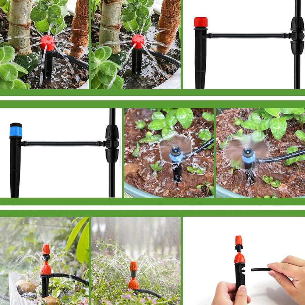 Dleadar 98.43FT Drip Irrigation Kits Automatic Drip Irrigation System with Tubing Hose Home Decor