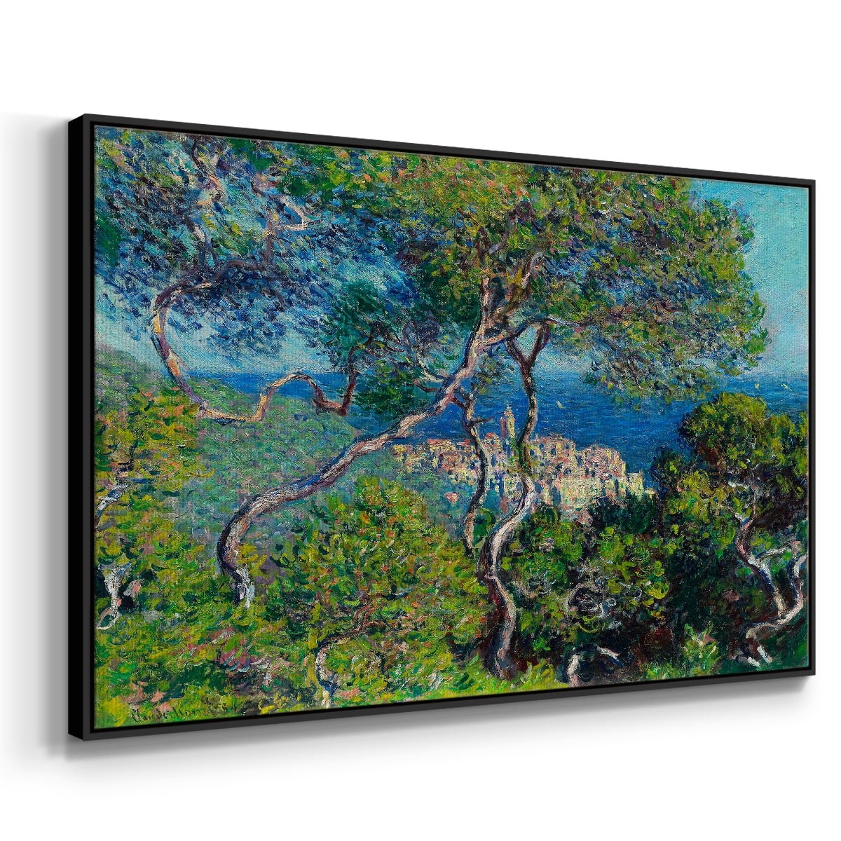Vintage Landscape-CV By Wexford Home Framed in Black Wood Gallery Wrapped Canvas 17 in. x 25 in.