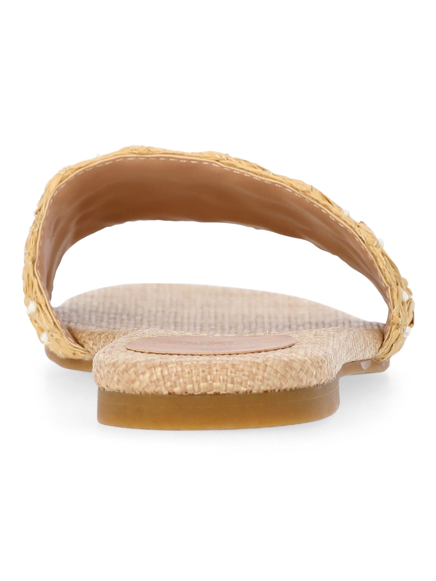Time and Tru Women's Raffia Slide Sandals