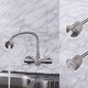 thumbnail image 5 of Kitchen Faucet Wall Mounted Mixer Tap 304 Stainless Steel 360 Rotatable Sink Faucet with Flexible Hose, 5 of 5