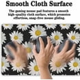 thumbnail image 5 of Big Mouse Pad Black Desk Pad Large Gaming Mousepads Pc Mouse Pads Office Items Non-Slip Rubber Base Waterproof with Stitched Edges 35.4 X 15.7 for Game Office, White Daisies, 5 of 7