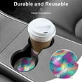 thumbnail image 5 of Car Coasters 4 Pack Stone Car Cup Holder Shark Colorful Rainbow Absorbent Drink Car Coaster Ceramic Set Small 2.56 inch Cup Coasters, 5 of 6