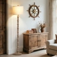 thumbnail image 2 of NATYSWAN 62" Floor Lamp for Living Room,Retro Farmhouse Resin Tall Standing Lamp with 3 Color Temperatures for Bedroom, Office, 2 of 7