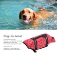 thumbnail image 6 of Adjustable Dog Life Vest High Flotation Pet Safety Jacket with Bone Pattern High Visibility Dog Safety Vest Rose Red Large 12.60 inches / 32 cm, 6 of 9