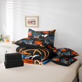 thumbnail image 6 of Manfei Basketball Lovers 7-Piece Bedding Comforter Set,Ball Sport Game King Bedding Sets,Blue Orange Black Bed Sheets For Men Women,Breathable Home Decor Reversible, 6 of 8