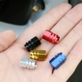 thumbnail image 6 of 4pcs Automobiles Motorcycles Airdust Aluminum Alloy Rim Stem Covers Tire Valve Caps Tyre Cap Car Wheel Accessories BLACK, 6 of 8