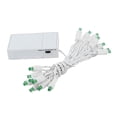 thumbnail image 2 of Novelty Lights 20 Light Battery Operated LED Christmas Mini Light Set, Green, White Wire, 8' Long, 2 of 5