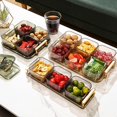 thumbnail image 3 of Snacks Plate Home Decorative Platter Divided Serving Dishes appetizer serving tray decorative for Nuts Kitchen M Gray, 3 of 9