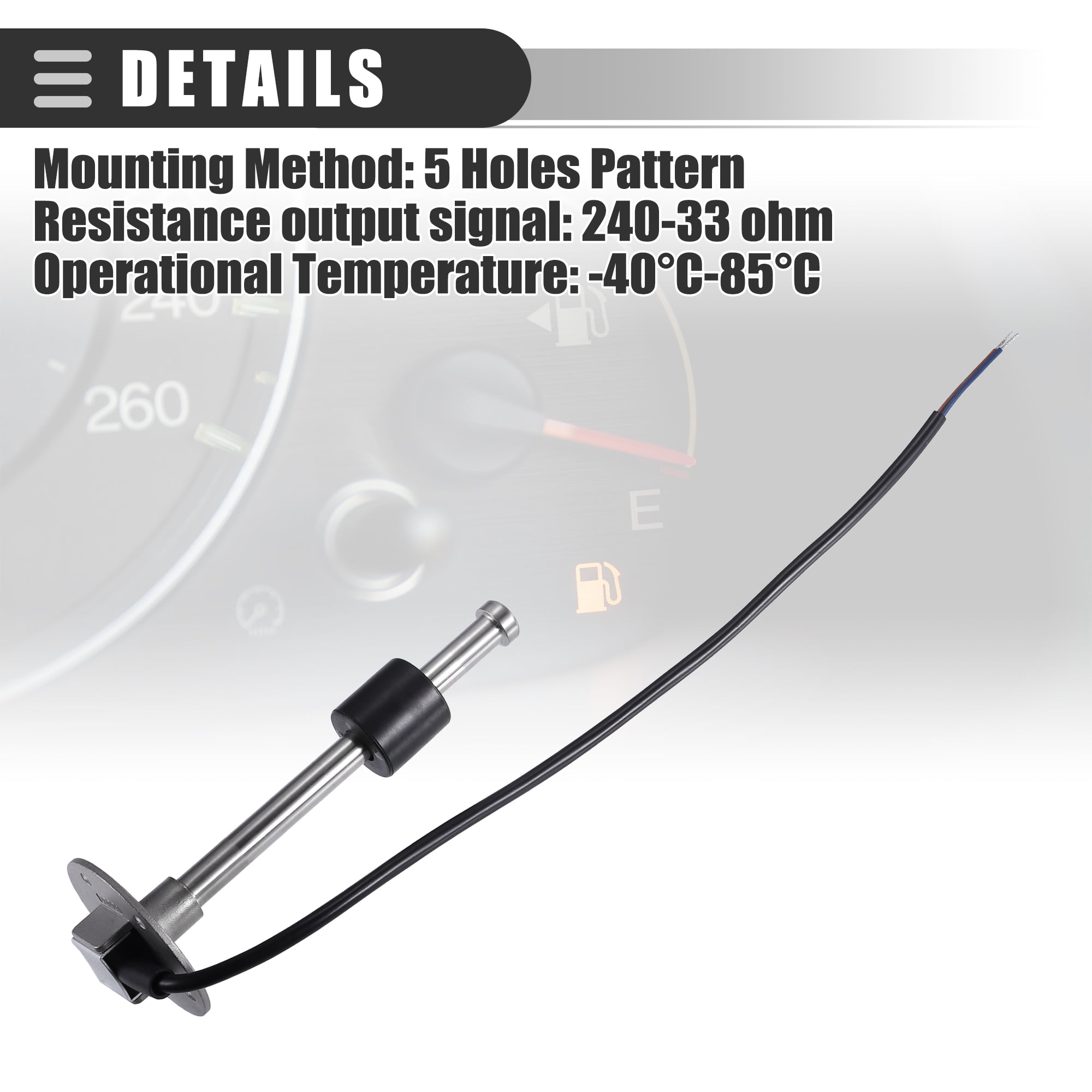 100TECH Marine Fuel Sending Unit Boat Fuel Tank Sending Unit Fuel Gas Sender Fuel Level Sending Unit 7.5