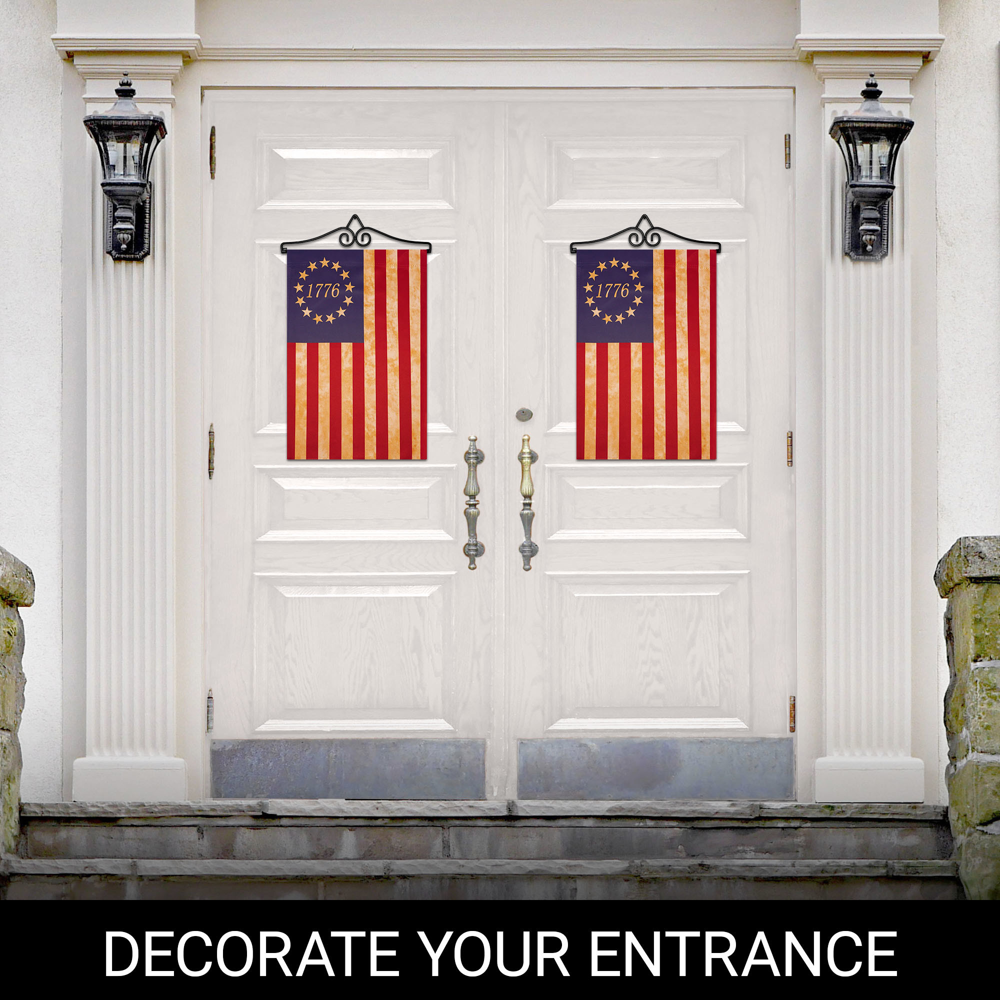 G128 Betsy Ross 1776 Gartenflagge – Doppelseitig Bedruckt, 30,5 X 45,7 Cm, Aus Blockout-Polyester