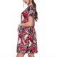 thumbnail image 2 of Easygdp Rooster Head para Vestido Transpirable de Mujer, Vestido Suelto de Manga Corta con Pliegues y Bolsillos para el Verano, 2 of 6