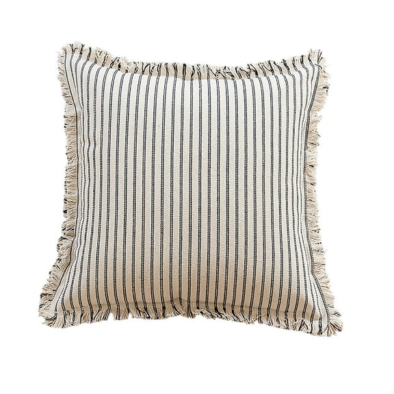 19x19Inch Pillow Cover,Double Sided Striped Decorative Pillowcase (pillow Core Not Included)