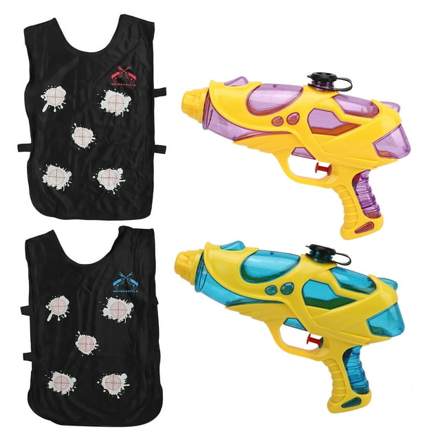 uds juguetes para disparar agua 2 uds chalecos activados que cambian de Color juguetes para jugar en el agua al aire libre juguete para salpicaduras de agua