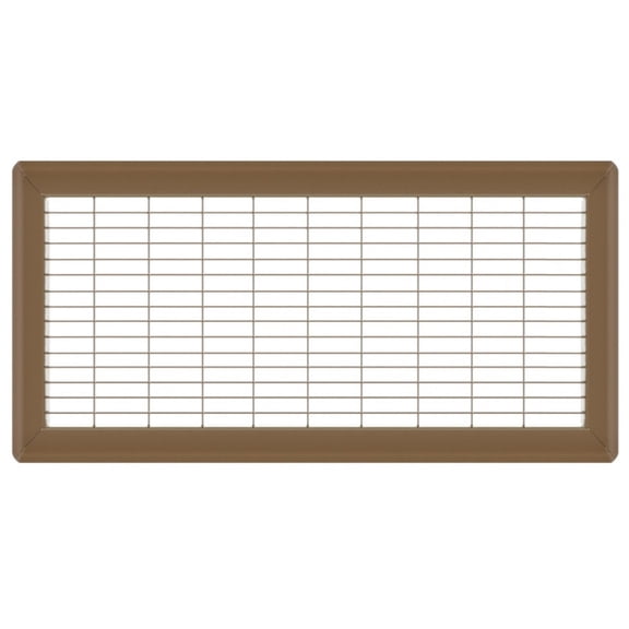 8in x 20in Imperial Brown Heavy Gauge Steel Floor Grille - Heating and Cooling Air Vent
