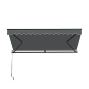 ALEKO 12 x 10 Grey Retractable Motorized Patio Awning Sunshade