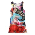 thumbnail image 2 of Dvkptbk Robe d'Été Fille Manches Courtes Florale Tropicale Robes Swing T-Shirt 4 Juillet Robe d'Été - Soldes d'Été, 2 of 7
