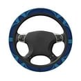 thumbnail image 3 of LNWH Car Steering Wheel Cover，Thickened Wear-Resistant Car Steering Wheel Cover Universal Fits Most Cars-Blue Floral Stylized Geometry Pattern, 3 of 8