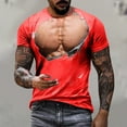 thumbnail image 6 of YFNNUP Mens Short Sleeve T-Shirt Trendy 3D Creative Print Crewneck Graphic Tees Summer Muscle Print Workout Shirts, 6 of 6