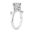 thumbnail image 2 of IGI Certified 4 Carat Cushion Shape Lab Grown Diamond Engagement Ring | 14K White Gold | Rosé Side Stone Diamond Ring | FG-VS1-VS2 Quality Friendly Diamonds, 2 of 6