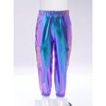 thumbnail image 3 of Nyeemya Kids Boys Girls Glitter Disco Trousers Sparkle Dancing Clothes Hip Hop Jazz Dance Pants Blue 14, 3 of 7