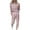 Pink, variant on FAVIPT Women's Fall 2 Piece Striped Lounge Outfit 2024 Long Sleeve Crewneck Tops High Waisted Jogger Pants Set Tracksuit Wine S