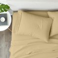 thumbnail image 3 of ABORN 300 Thread Count Organic Cotton Bedsheet 6 PC Short King Taupe 15" Deep Pockets, 3 of 7