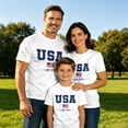 thumbnail image 2 of Confree Child Boys 4Th Of July Tshirts Usa Flag Star Striped Printed Short Sleeved Patriotic July 4Th Shirt Summer Festival Casual Comfortable For Boys Tops Size 11-12 Years White, 2 of 5