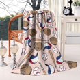 thumbnail image 2 of Pink Baseball Gear Pattern Blanket,Comfortable Soft Lamb Wool Throw Blanket,All Season,Warm Lightweight Blankets for Sofa Bed Couch Living Room Chair,60"x80", 2 of 4