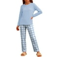 thumbnail image 2 of Conjuntos de blusas y camisas de cuello redondo y manga larga para niños y niñas, moda con rayas bonitas, pantalones suaves de manga larga, traje para niña, pantalones superiores, 2 of 6