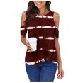 thumbnail image 2 of Gibobby Casual Playera de Manga Corta para Mujer Camiseta para mujer(Vino,M), 2 of 5