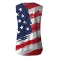 thumbnail image 6 of Pitauce Womens 4th of July Patriotic Tank Tops American Flag Button V-Neck Sleeveless T-Shirt Summer Casual Tanks, 6 of 6