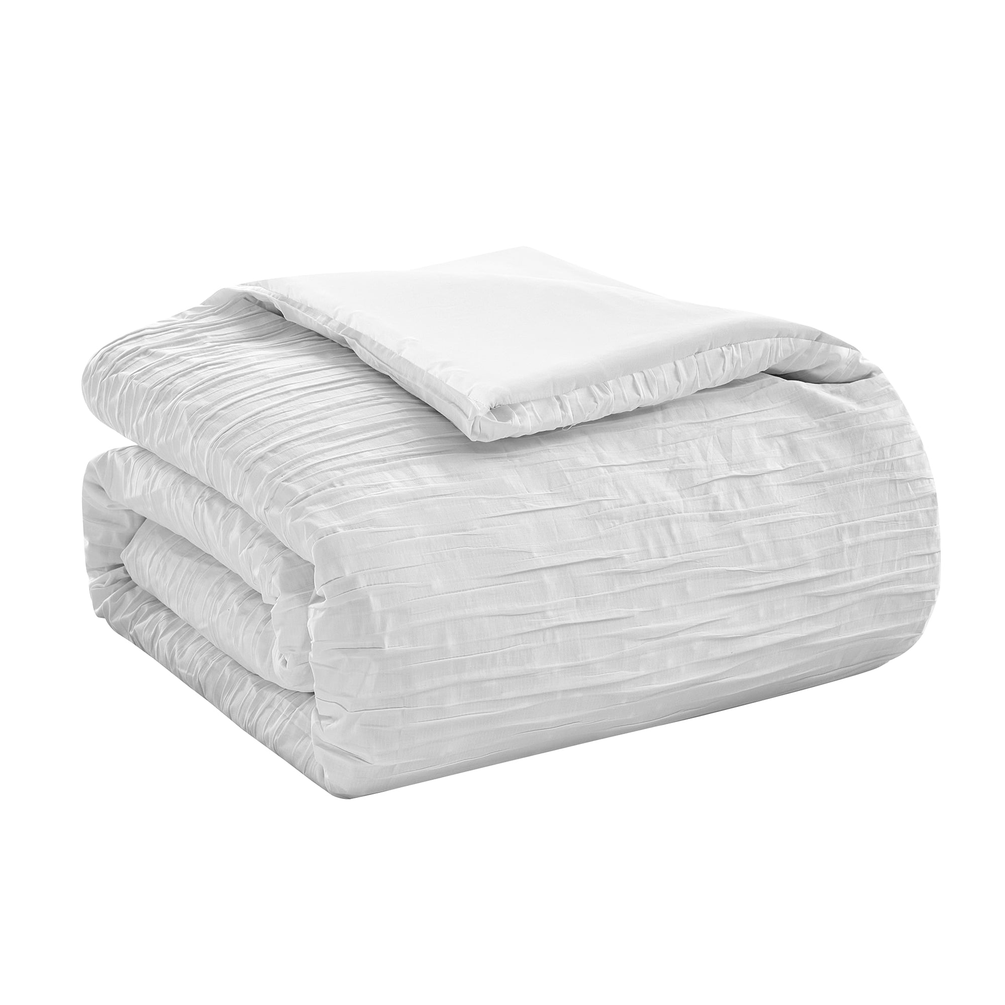 Better Homes & Gardens 7 Piece Crinkle Pleated Bed in a Bag Comforter Set with Sheets, King
