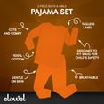 thumbnail image 3 of Elowel Pajama Set for Women and Men 2 Pack 100% Cotton Adult PJs Orange Size XS, 3 of 7