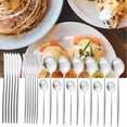 thumbnail image 2 of Juego de cubiertos de cocina portátil, cubiertos de acero inoxidable , utensilios de , decoración para restaurante en Sunnimix cuchara de acero inoxidable, 2 of 7