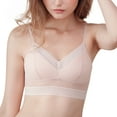 thumbnail image 1 of Women Sexy Lace Bralettes V Neck Wirefree Bra Mesh Lingerie Brassiere Low Back Underwear, 1 of 7