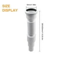 Mlless 50mm 1M Extendable Flexible Shower Waste Pipe for Bath