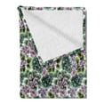 thumbnail image 2 of Floral Soft Flannel Fleece Throw Blanket, Flowering Plants Gardening Violet Peonies Hydrangea Foliage Illustration, Cozy Plush for Indoor and Outdoor Use, 50" x 70", Multicolor, by Ambesonne, 2 of 5